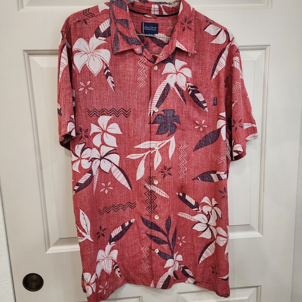 O'Neill Collection Mens Reverse Print Hawaiian Aloha Shirt Vacation Casual
